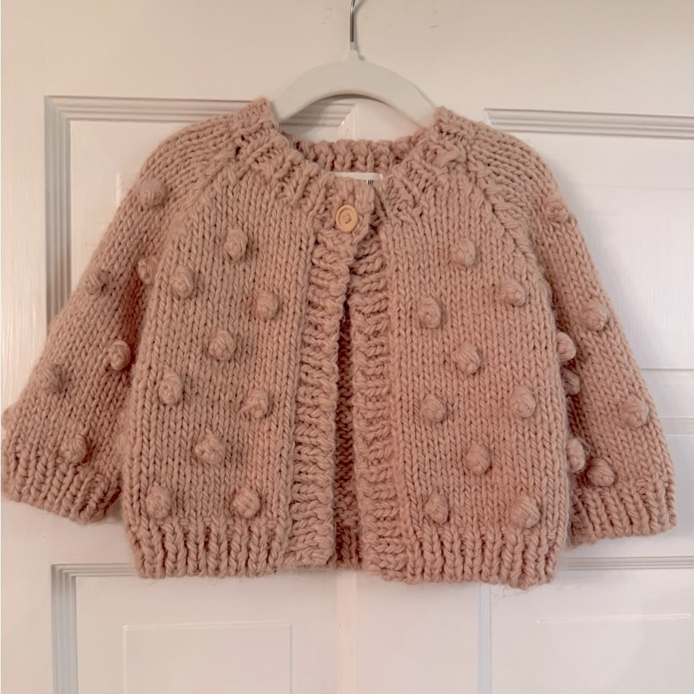 The Blueberry Hill Blush Popcorn Cardigan, 12-24 M